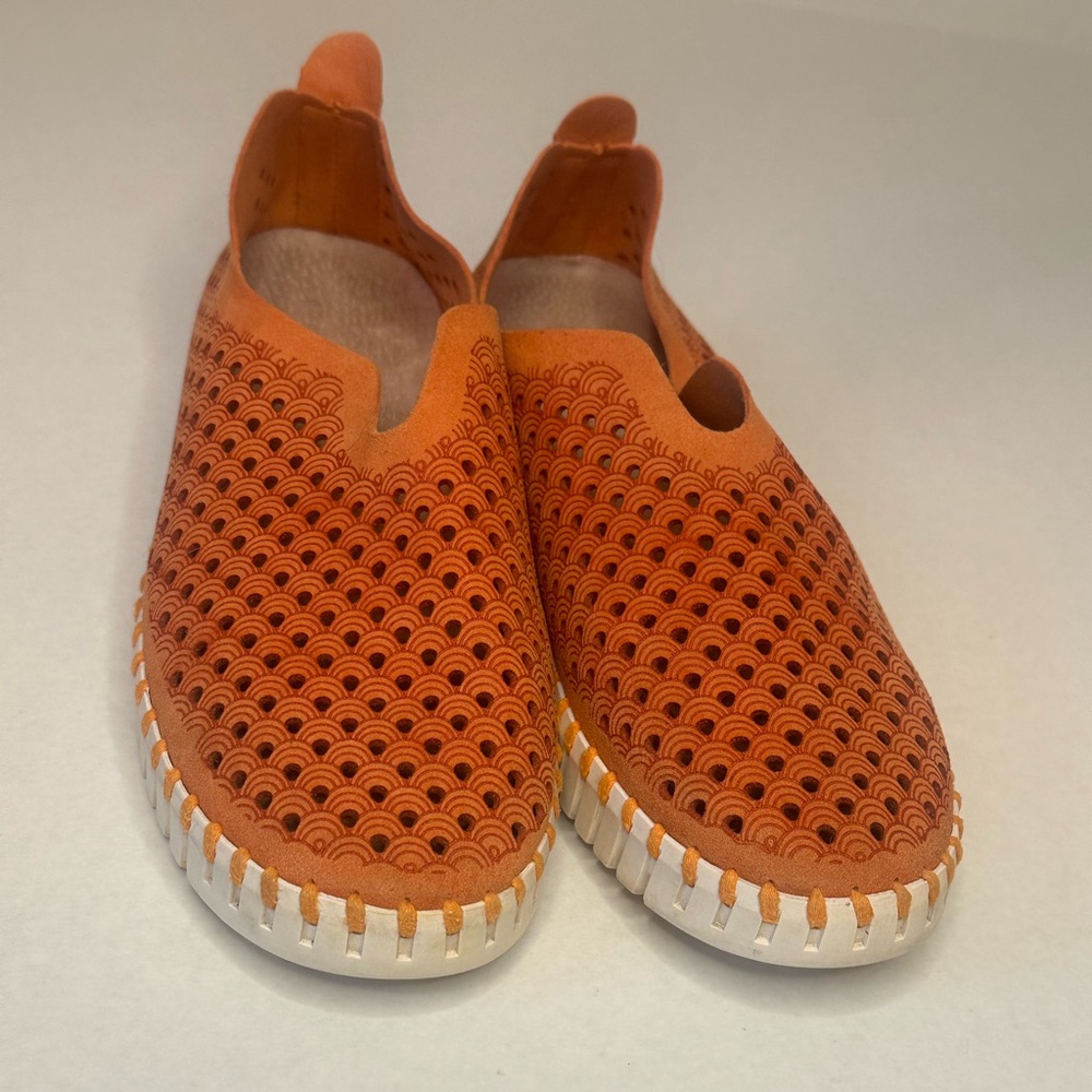 Ilse Jacobsen Tulip 139 Camelia Orange Slip-Ons